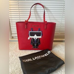 Karl Lagerfeld Vibrant Red Tote